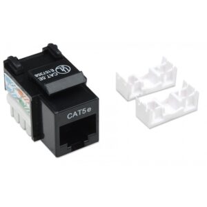Frutto Keystone RJ45 Cat 5e UTP Nero